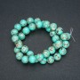 Beads on thread Imperial Jasper Light Green (Pressed) Smooth ball, 10 mm diameter, 40 cm length