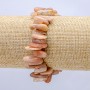 Elastic bracelet with natural selenite chip "Needles", diameter 15×5 mm+