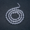 Smooth Round Beads of Rock Crystal on a Thread, 6 mm Diameter, 38 cm Length