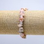 Pink Opal Chip Bracelet on Elastic, 10mm Diameter, 18cm Length