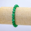 Elastic Chrysoprase Bracelet with Faceted Beads