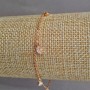 Xuping bracelet 18K gold plating with white crystals, length 17-19 cm, thickness 1.2 mm +
