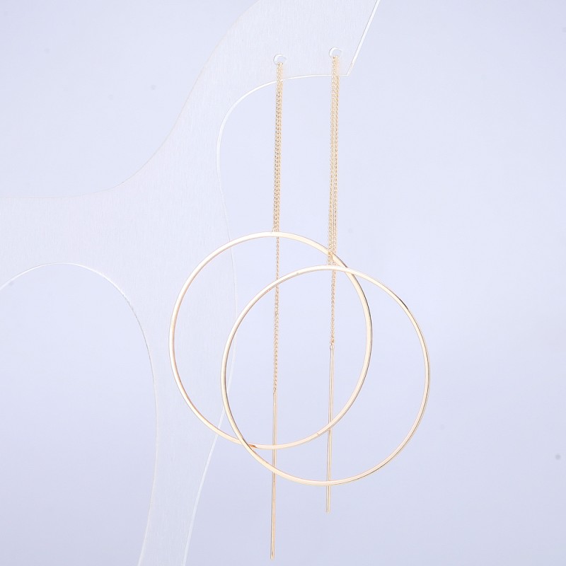 Xuping Earrings 18K Gold Plating, 45 mm diameter, 19 cm length +