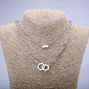 Xuping chain with Rhodium pendant, 4.5 mm and 1.5 mm thicknesses, 48 cm long