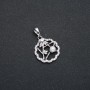 Xuping Rhodium Pendant with White Crystals and Pearl, 25x16 mm +