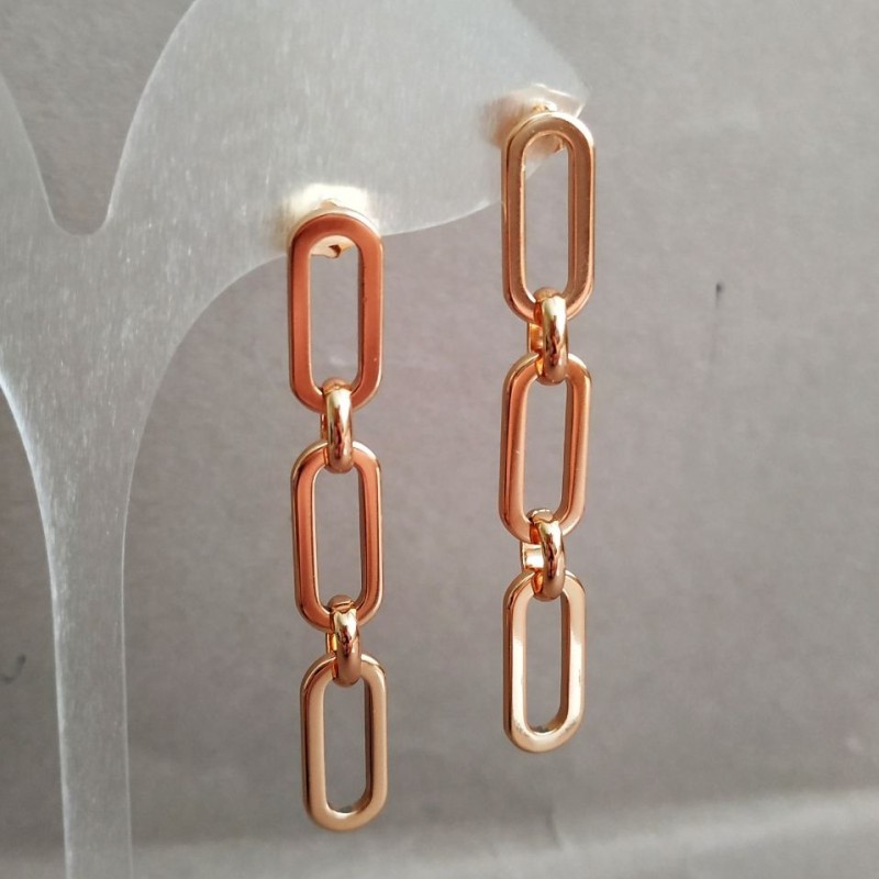 Xuping Earrings 18K Gold Plating, thickness 7.5 mm, length 54 mm