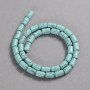 Turquoise Beads, Smooth Cylinders, 10×6 mm, Length 41 cm