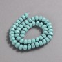 Turquoise beads, smooth rondelle, 9x6 mm diameter, length 39 cm + -