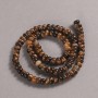 Tiger's Eye natural stone beads on a thread, smooth rondel, diameter 6x4 mm + -, length 39 cm +
