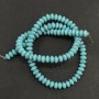 Turquoise Beads, Smooth Rondelle, 6x3 mm diameter, length 39 cm