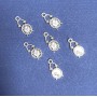 Pendant Finding 'Alarm Clock' - Silver Metal Color - Pack 20 g ± 20 pcs