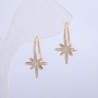 Xuping Earrings in 18K Gold Plating with White Crystals, diameter 22x12 mm +