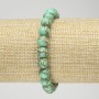 Elastic bracelet with green Imperial Jasper (pressed) smooth bead, 8mm diameter+