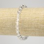 Elastic bracelet with rock crystal, smooth bead, 6 mm diameter+