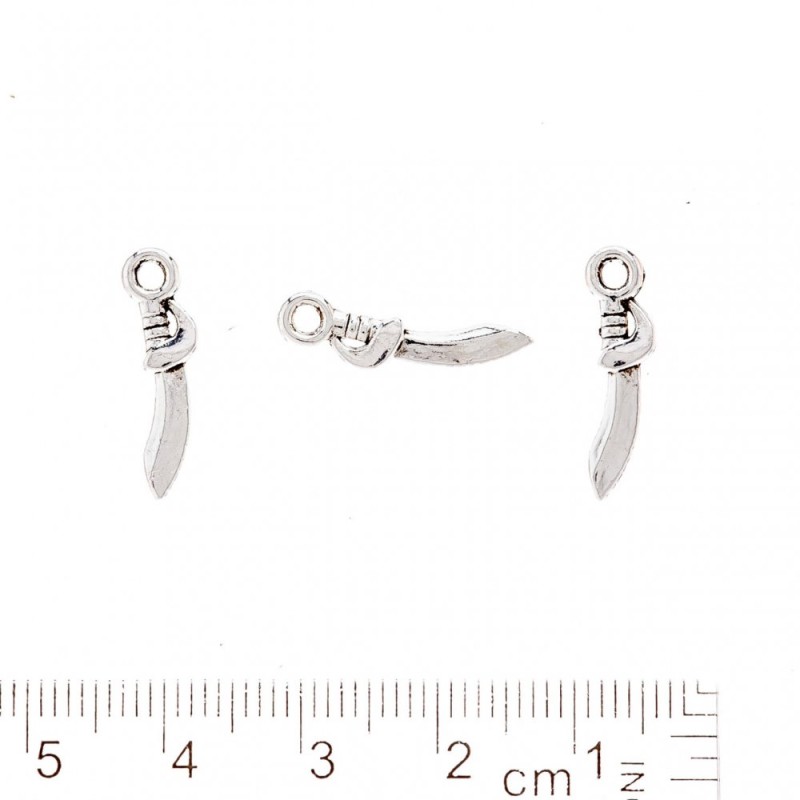 Pendant fittings 'Sword', silver color, 19x4 mm, packaging 20 g ± 53 pcs