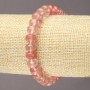 Elastic Bracelet with Natural Chalcedony, Smooth Rondels, Diameter 9x7 mm