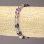 Elastic bracelet with natural fluorite, faceted, 7x9 mm diameter+