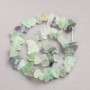 Unpolished fluorite beads on a thread, 10x15 mm diameter, length 42 cm +-