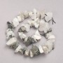 Unpolished Rutile Quartz 'Hairy' Beads on Thread, Faceted, 10x18 mm, Length 42 cm