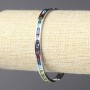 Xuping Rhodium Bracelet with Multicolored Crystals, thickness 5 mm, diameter 63×54 cm