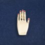 Clearance brooch 'Hand' in golden metal and enamel 44×21 mm +