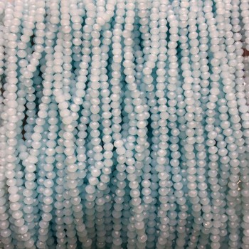 Beads Czech Crystal on a Thread Pale Lilac Matte Faceted Rondelle, diameter 3×2.5 mm, + -, length 36-38 cm +