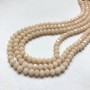 Peach Czech Crystal Beads on Thread, Peach Matte Faceted Rondelle, Diameter 6x4.5 mm, Length 38-40 cm