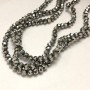 Beads Czech Crystal on fishing line with plating, faceted rondel, diameter 6×4.5 mm + -, length 38–40 cm +