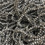 Czech Crystal Beads on a Thread with Light Gray Coating, Faceted Rondel, Diameter 3.5x3 mm, Length 36-38 cm