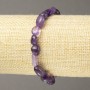 Elastic bracelet with natural amethyst, faceted beads, diameter 10x7 mm+