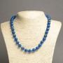Necklace Imperial Blue Jasper (Pressed) Smooth Beads, 10mm Diameter, 45 cm Length