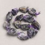 Rough-cut amethyst beads, thread strand, faceted, diameter 20×25 mm (±), length 42 cm