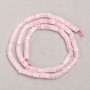 Beads on thread natural stone Pink Quartz Rondelle, diameter 4×2.5 mm, length 38 cm +