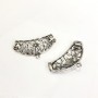 Pack of 5 pcs Pendant Base 32x15 mm + Silver-colored Metal