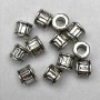 Фурнітура намистина вставка колір металу "срібло" 5х4, 5мм фас. 26шт+