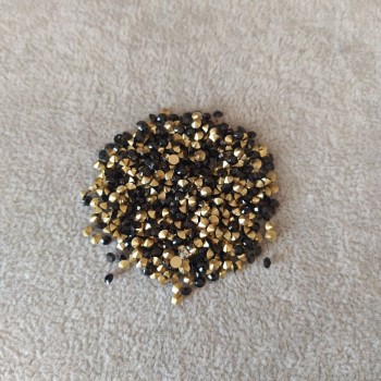 Black rhinestones, 2.5 mm, pack 4 g (±)