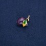 Brooch-pendant Plum 30x22mm