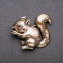 Squirrel Brooch enamel Yellow-gold metal 36x47mm