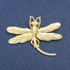Брошка Стрекоза золотистий метал 75х55мм +