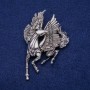 Pegasus Brooch 45x70 mm, silvery metal