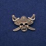 Pirate Brooch 29x39mm, golden metal