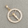 Pendant Xuping 18K Gold Plating with White Crystals, Diameter 27x20 mm +