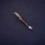 Brooch 'Pen' 5×45 mm, enamel, black and silver-tone metal