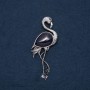 Flamingo Brooch-Pendant with Aventurine Blue Sand Cairo Night 85×30 mm