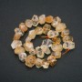 Citrine faceted beads on thread, natural stone, 16-20×11-15 mm, 40 cm length