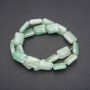 Natural nephrite rectangular beads, 13x18 mm, length 38 cm (+/-)