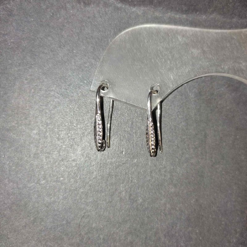 Ear wires for earrings, light metal, 19×3 mm, pair