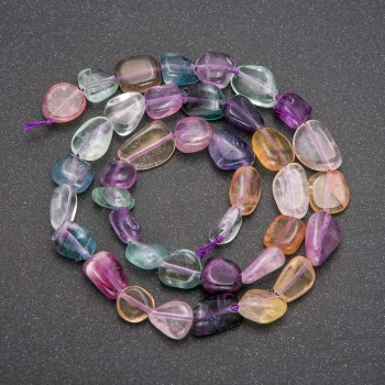 Beads on a thread of natural fluorite, diameter approx. 7–10 mm, length 40 cm