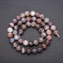 Botswana agate beads, natural stone, smooth round beads, 8 mm diameter ±, 38 cm length ± on thread
