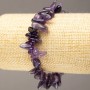 Bracelet Amethyst natural stone chip "Needle" diameter 10-18×4-7(±)mm circumference 18 cm (stretch)